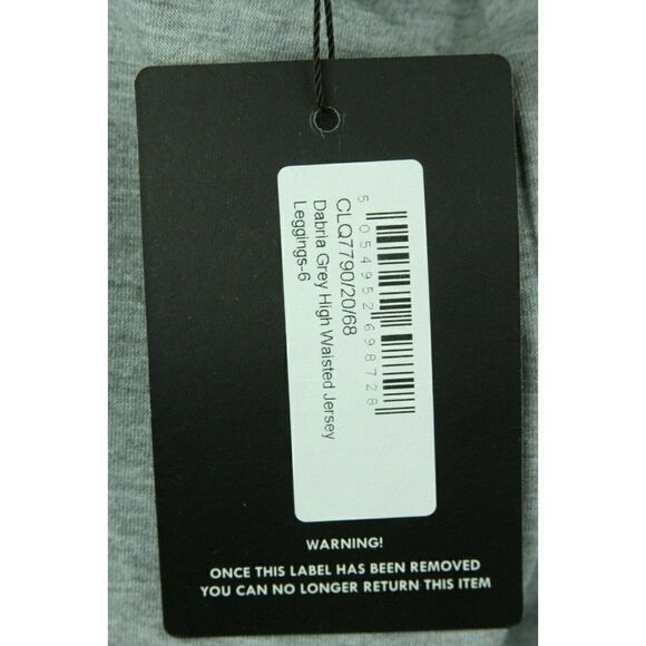 Pretty Little Thing Leggings 2 Gray Womens High Waisted Jersey New - Picture 2 of 11